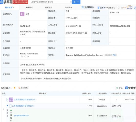 该公司经营范围广泛,包括人工智能基础和应用软件开发,计算机软硬件及